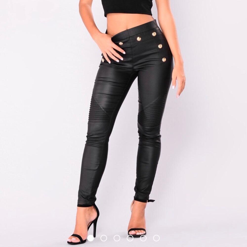 Faux leather pants!